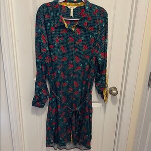 Matilda Jane- Floral Green and Red Women's Dress